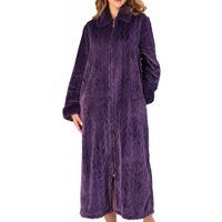 luxury patterned full length zip opening housecoat