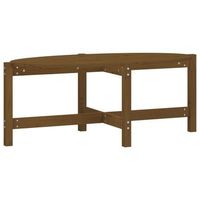 mesa de centro madera maciza de pino marron miel 118x63x45 cm vidaxl