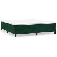 cama matrimonial  cama para adultos  estructura de cama box spring terciopelo verde oscuro 180x200cm