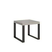 mesa extensible 90246x90 cm tecno cachemir patas antracita