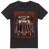 steven rhodes camiseta worship coffee para hombre
