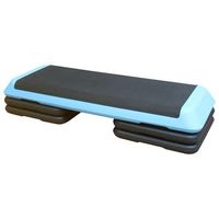 plataforma de aerobic - soporte para fitness - plastico - azul 109x41x11cm