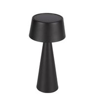 lampara de mesa recargable solar led meri negro 3w