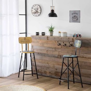 Reloj de pared de madera blanco d34x2 cm