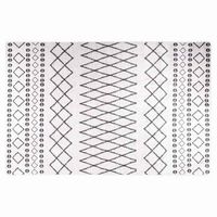 alfombra lavable negro y blanco 160x230 cm vidaxl