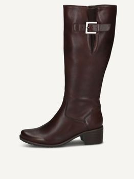 CAPRICE Boots, brown, made of Leather and synthetic with Block heel, Size 38