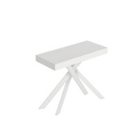 consola extensible 90x40196 cm saki premium small blanco fresno patas blancas
