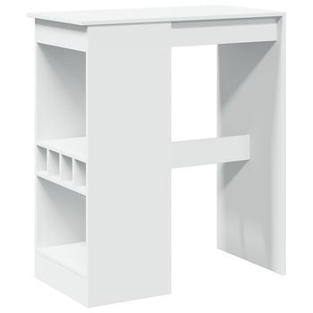 Mesa Alta Con Estantes Madera Ingeniería 90x47,5x103,5 Cm