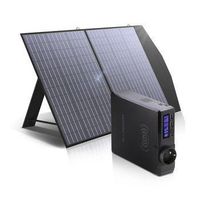 estacion de energia portatil allpowers ac 200w 41600mah cargador de bateria externa  panel solar 60w