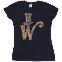 willy wonka camiseta w logo hat para mujer