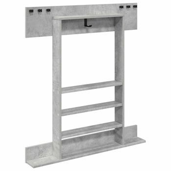 Soporte Para Tacos De Billar Madera De Ingeniería Gris Hormigón Vidaxl