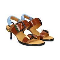 4ccccees sandalias con tacon mujer - marron talla 38