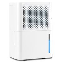costway desumidificador de 12 l silencioso y eficiente con modo continuo secado automatico temporizador 27 x 205 x 405 cm blanco