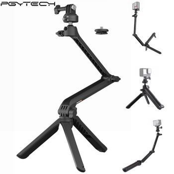PGYTECH-trípode de 3 vías Caplock Mantispod Z, empuñadura de mano para GoPro Hero 12 11/ Insta360/ DJI Osmo Action 4/3 POCKET 3/teléfono inteligente