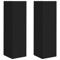 mueble de tv montado en la pared 2 uds  mueble de salon  gabinete de tv negro 30 x 31 x 100 cm
