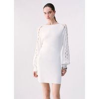 liu jo vestidos vestido con cut-outs bordados para mujer
