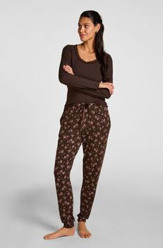 Hunkemöller Pantalón de pijama Jersey Marrón