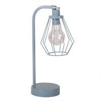 lampara de led con soporte de metal azul