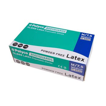 Powder Free Latex Gloves GL8882 Size Medium Box of 100