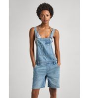 pepe jeans para mujer pl230492 peto abby fabby azul s casual algodon denim sin mangas  tirantes sostenible