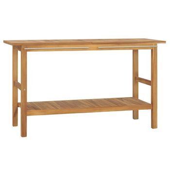 Mueble De Baño Madera Maciza De Teca 132x45x75 Cm Vidaxl