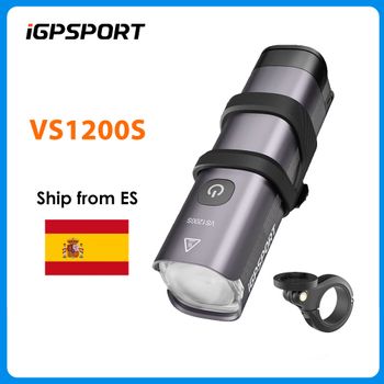 Luz Delantera Inteligente para Bicicleta iGPSPORT VS1200S con Línea de Corte para Bicicletas de Montaña/Carretera, Luz de Ciclismo de Alto Brillo, Accesorios para Bicicleta