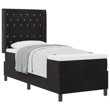 Cama Tapizada 203x83x128 Cm Madera - Negro