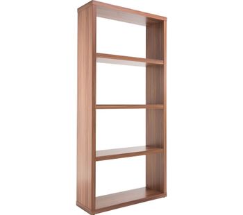 ALPHASON Maine Wide Bookcase - Walnut