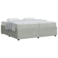 estructura de cama con colchon gris claro 200 x 200 cm