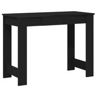 escritorio de madera contrachapada negro 100x45x75 cm vidaxl