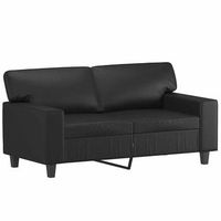 sofa de 2 plazas  sofa de salon  sofa de descanso de cuero sintetico negro 120 cm