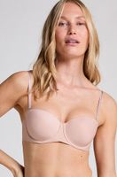 hunkemoller sujetador de aros preformado sin tirantes jane beige