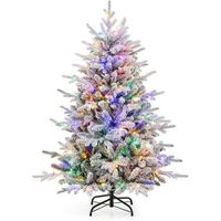 arbol de navidad nevado 135 cm costway arbol de navidad con luces incorporadas 135 cm