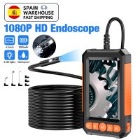 camara endoscopica kerui de 2mp con pantalla ips de 43 pulgadas para tuberias y alcantarillado camara de inspeccion impermeable de doble lente boroscopio con monitor reparacion de automoviles