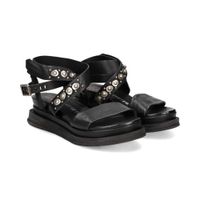 as98 sandalias con plataforma mujer - negro talla 40