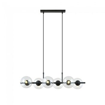 Lámpara colgante armaro transparente (6 luces)