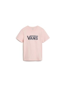 Camiseta Vans Drop V Ss Crew Rosa Mujer