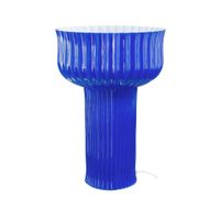 lampara de mesa de vidrio azul