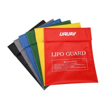 Bolsa de seguridad portátil a prueba de fuego y explosiones URUAV para baterías LiPo de 22X18cm
