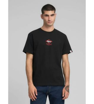 Replay para hombre. M3212.000.2660 Camiseta estampado Legado negro (S), Casual, Algodón, Manga corta