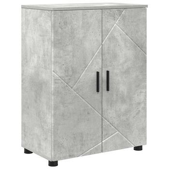 Gabinete De Baño Gris Concreto 60 X 35 X 80 Cm Vidaxl