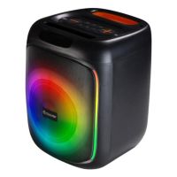 altavoces denver party speaker inalambricos y cableados 20w con led y mando