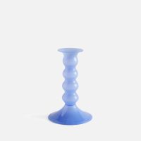 hay wavy candleholder - medium - light blue