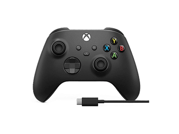 Mando Xbox - Microsoft Inalámbrico Bluetooth + cable USB-C®, Negro, Para Series X S, One, PC, Android, iOS, Mac