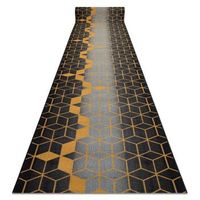 alfombra de pasillo con refuerzo de goma 133 cm heksagon hexagono neg 133x1250 cm