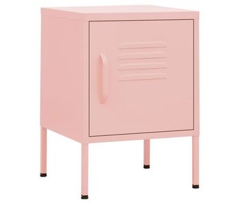 Vidaxl mesita de noche acero rosa 35x35x51 cm