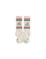 calcetines jimmy lion athletic keith haring two dogs beige