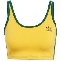 adidas blusa top 3-stripes jaune para mujer