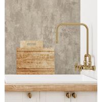 papel pintado vinilico efecto hormigon beige con textura en relieve - myrtos stone 676333 de gaulan - rollo de 10 m x 106 m