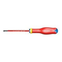 destornillador aislado protwist 1000 voltios para tornillo de cruz pozidriv pz 1x100 - facom - atd1x100ve
